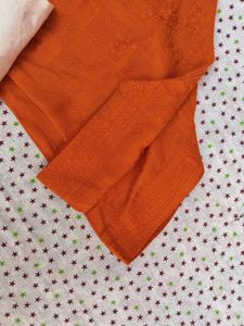 white and orange suit set