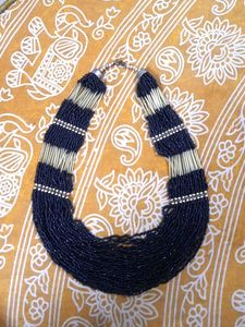 Black Beaded Layered Necklace
