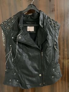 Edgy Studded Leather Vest