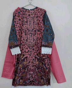 Floral Print Pakistani Suit