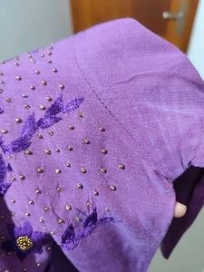 Lavender Cotton Silk Kurta