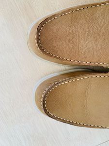 Stylish Tan Leather Espadrilles For Men