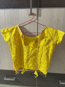 Yellow Embroidered Designer Blouse