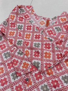 Floral Print Kurta