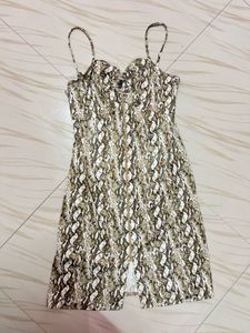 Sexy Snake Print Mini Dress – Size M