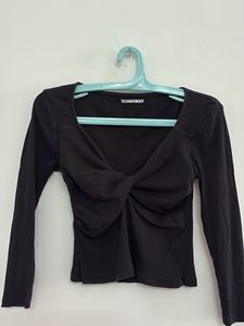 Italian Black Long Sleeve Top