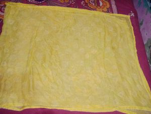 Yellow Embroidered Dupatta