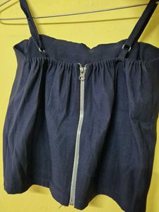 Cute Navy Blue Padded Top With A Bow❤️