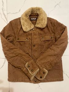 Women Spread Collar Camel Brown Solid Crop Jacket