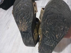 Golden Brown Gletter Heels