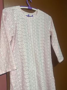 Pink Embroidery Kurti