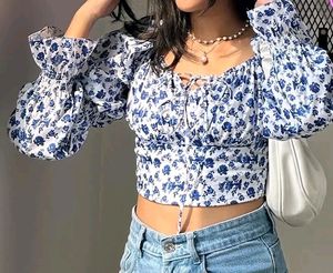 Printed Crop Top