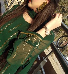 Sharara Dress (bottle Green Colour)