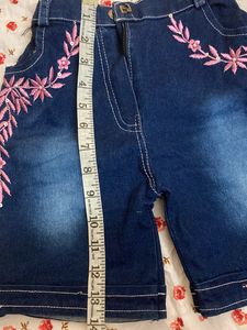 Pink Top And Blue Shorts For Kids