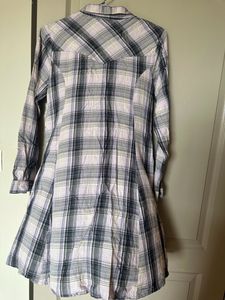 Lavender Check Tunic- M