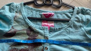 Remanika Blue Graphic T-Shirt – Size XS (with tag)