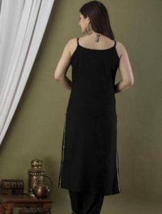 Elegant Black Salwar Kameez Without Dupatta
