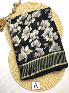 Elegant Floral Print Saree