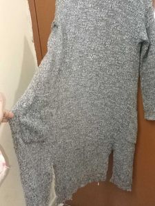 Gray Knit Duster Cardigan