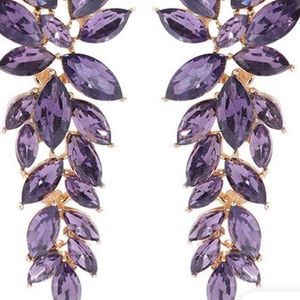 Purple Leaf Earrings