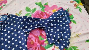 Navy Polka Dot Top