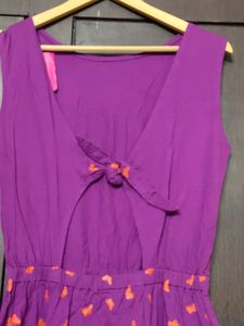 Stylish Back Purple Dress