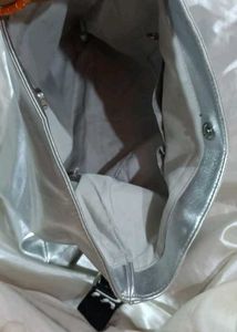 Silver Metallic Tote Bag