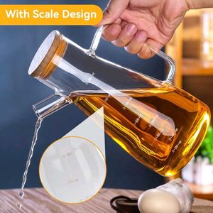 Oil Dispenser with Bamboo Lid