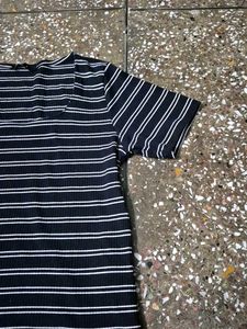 Striped Square Neck Top