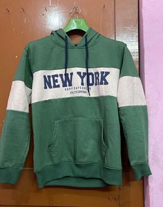 Green & White New York Hoodie