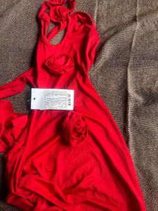 Red Bodycon flower Dress