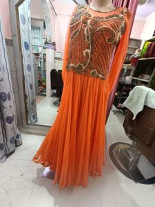 net gown with sequence work