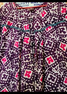 Vintage Batik Print Nightgown