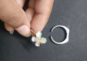Floral Stone Ring Set