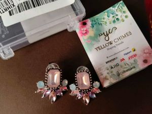 Yellow Chimes Gemstone Earrings