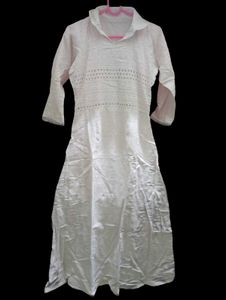 Elegant White Ethnic Dress