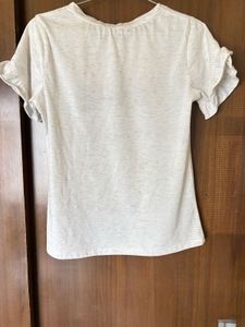 Life Graphic Ruffle Sleeve Tee