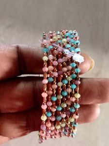 Pastel Beaded Bangle Set