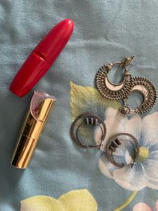 Earrings & Lipstick Set