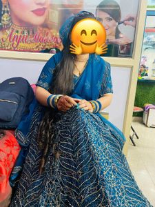 Blue Embroidered Lehenga Choli