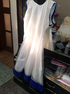 Beautiful Blue  And WHITE KURTI STYLE DRESS