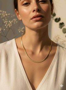 Gold Herringbone Necklace