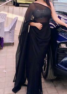 Black Ready To Wear Saree