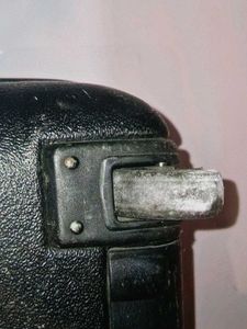 Black suitcase for tourism