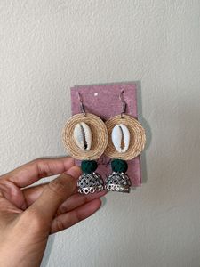 Handmade Cowri Detail Earring