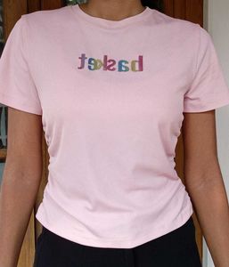 Pink 'Basket' Graphic Tee