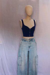 Cute Blue Crop Top