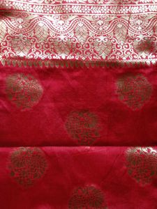 red and golden work sarees