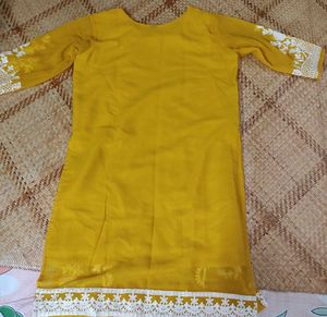Mustard Georgette Kurta For Women