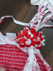 Girls Red Frock 1-1.5 Years